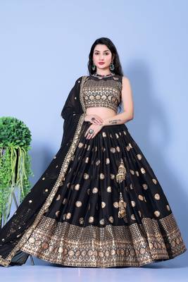 Elegant Black Lehenga Choli for a Timeless Look 1