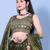 Mehndi Satin Circular Lehenga Choli