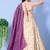 Purple and Mint Embroidered Silk Lehenga