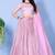 Embroidered Mirror Work Semi-Stitched Lehenga & Unstitched Blouse With Dupatta