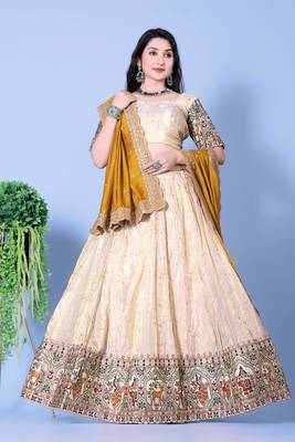 Designer Lehenga Choli with Sequins & Resham Work 1