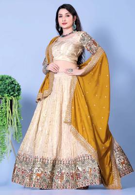 Designer Lehenga Choli with Sequins & Resham Work 2
