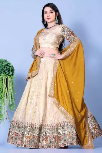 Designer Lehenga Choli with Sequins & Resham Work