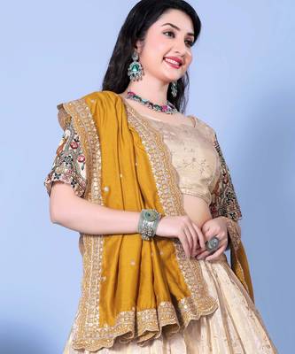 Designer Lehenga Choli with Sequins & Resham Work 3