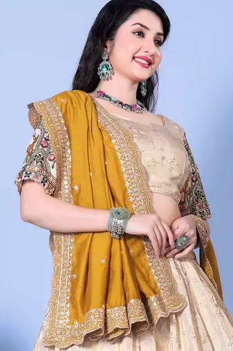 Designer Lehenga Choli with Sequins & Resham Work