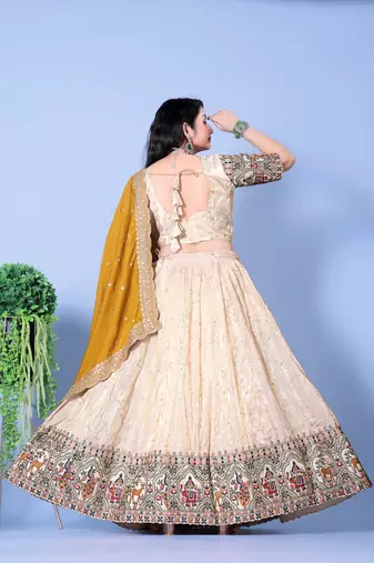 Designer Lehenga Choli with Sequins & Resham Work