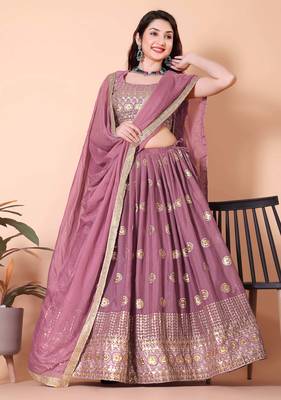 Embroidered Lehenga Choli Set with Dupatta 1