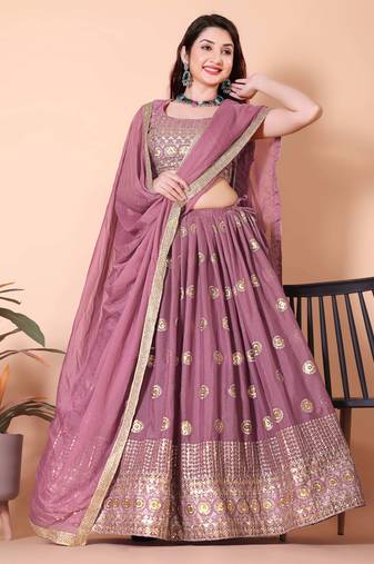 Embroidered Lehenga Choli Set with Dupatta