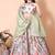 Classic White Pista Lehenga Choli with a Touch of Grace