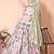 Classic White Pista Lehenga Choli with a Touch of Grace