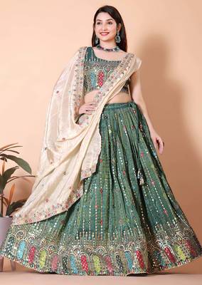 Embellished Semi Stitched Lehenga Choli 1