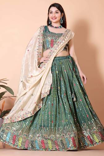 Embellished Semi Stitched Lehenga Choli