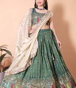 Embellished Semi Stitched Lehenga Choli