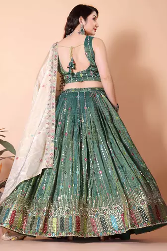 Embellished Semi Stitched Lehenga Choli