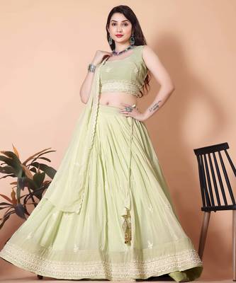 Pista Green Best Women Lehenga Choli 3