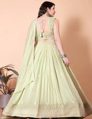 Pista Green Best Women Lehenga Choli 4