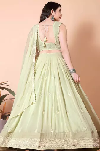 Pista Green Best Women Lehenga Choli