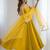 Awesome Yellow Lace Work Chanderi Silk Haldi Wear Anarkali Suit With Dupatta