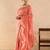 Orange embroidered chanderi saree
