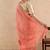 Orange embroidered chanderi saree