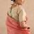 Orange embroidered chanderi saree