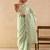 Green plain chanderi saree