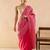 Pink plain chanderi saree