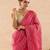 Pink plain chanderi saree