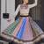 multi color digital printed cotton navaratri lehenga set choli with dupatta
