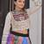 multi color digital printed cotton navaratri lehenga set choli with dupatta