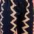 Women's navy blue & beige geometric printed a-line kurta with trousers & dupatta