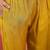 Women's mustard v-neck embroidered bandhani printed kurta with trousers & dupatta