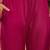 Women's magenta v-neck embroidered bandhani printed kurta with trousers & dupatta