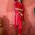 Women's red & white bandhani printed kurta with trousers & dupatta