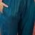 Women's teal blue & beige floral printed kurta with trousers & dupatta