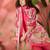 Women's pink floral printed kurta with trousers & dupatta