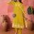 Women's mustard & cream geometric printed kurta with trousers & dupatta