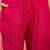 Women's pink & white geometric printed kurta with trousers & dupatta