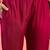 Women's dark magenta & white floral printed kurta with trousers & dupatta