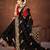 Black color embroidered rimzhim patta saree with banglori silk blouse