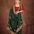 Green color embroidered rimzhim patta saree with banglori silk blouse