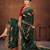 Green color embroidered rimzhim patta saree with banglori silk blouse