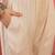 Women's cream & black floral printed kurta with trousers & dupatta