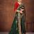 Green color embroidered rimzhim patta saree with banglori silk blouse