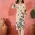 Women's cream & black floral printed kurta with trousers & dupatta