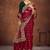 Magenta color embroidered rimzhim patta saree with banglori silk blouse