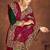 Magenta color embroidered rimzhim patta saree with banglori silk blouse