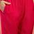 Women's dark rani pink & white floral printed kurta with trousers & dupatta