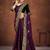 Purple color embroidered rimzhim patta saree with banglori silk blouse