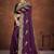 Purple color embroidered rimzhim patta saree with banglori silk blouse